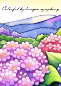 Colorful hydrangea symphony