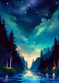 Beautiful starry night view#2167