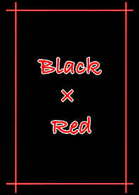 สีดำเรียบง่าย x แดง-ดำ