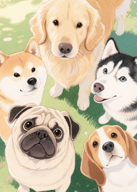 Cute Dog Gang Lover Theme