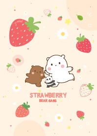 หมีสามตัว สตรอว์เบอร์รี คาวาอี้