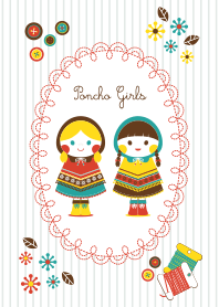 Poncho girls - White