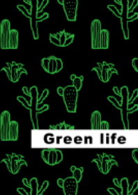Green life cactus-succulent