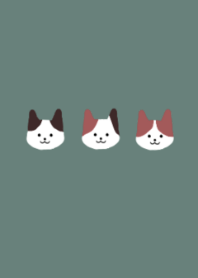 ねこ/くすみぐりーん/くすみれっど