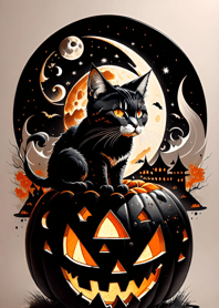 halloween cat b7730F
