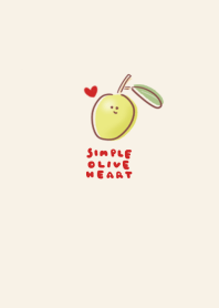 simple olive heart beige.