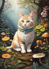 花朵海裏的可愛虎斑喵喵貓 VOL.4