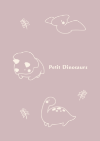 小さい恐竜たち くすみピンク