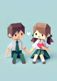 Origami Cute Couple V.6