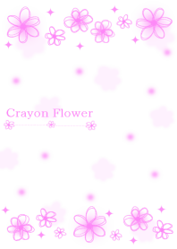 Crayon flower pink