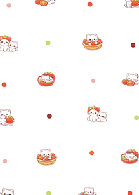 White cat and tomatoes (Pp)