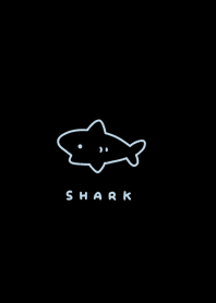 shark pattern/black aqua