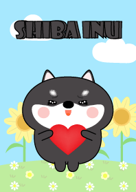 Happy Lovely Black Shiba Inu Theme