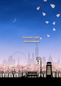月夜空と街灯(桜)改訂版