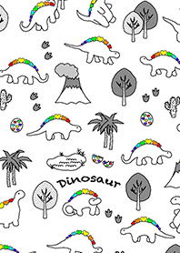 Rainbow heart breed Dinosaur 2 (white)