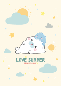 Whale&Seal Love Summer Cute