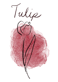Simple tulip paintings and paints