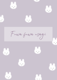 Fuwafuwa rabbit /dusty purple