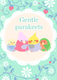 Gentle parakeets#illustration ver.