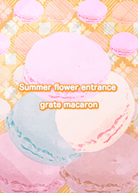 Summer flower entrance grate macaron