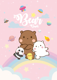 น้องหมี&น้องเป็ด รุ้งสี สีชมพู