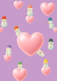 Colorful Snowman05 on light purple