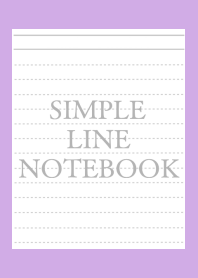 SIMPLE GRAY LINE NOTEBOOK/PURPLE