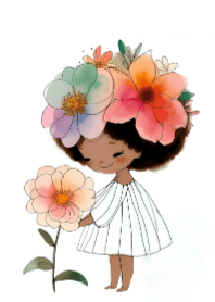 Girl and Flower V.3
