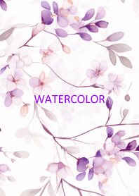Watercolor-Small purple flower 71