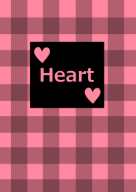 Check pattern and pink heart from J