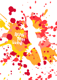 Splash paint Lizard Red-White