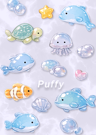 Plump Sticker-Style Fish (Lavender)