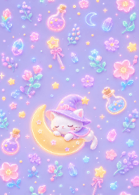Pastel Witch Kitty Moon