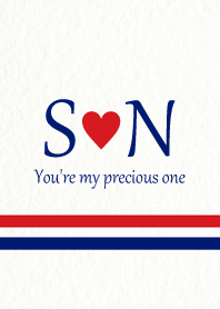 S&N Initial -Red & Blue-