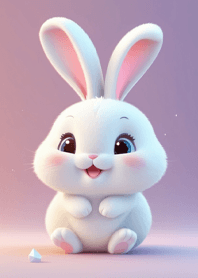 The rabbit is very cute.