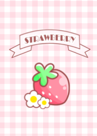 ピンクのいちごのきせかえ