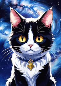 Night Moon Star Cat deF509