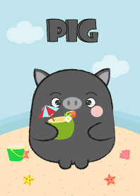 Summer Fat Black Pig theme