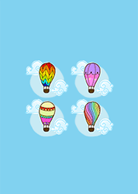 HOT AIR BALLOON AND CLOUD