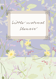 Little natural flowers -blue/green-