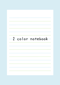 2 COLOR NOTEBOOK-BLUE&GREEN-LIGHT BL-YEL
