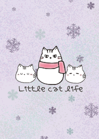 Iittle cat winter -Stylish snow-