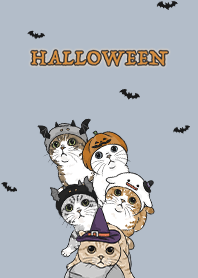 meow's halloween2 - slate blue