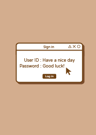 Computer desktop icons. Brown(Japan)