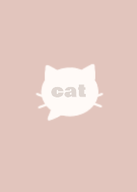 ねこ×シンプル【くすみピンク×ベージュ】