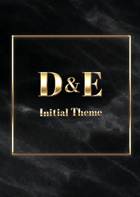 [ D&E ]  Initial Theme Gold Black