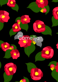 Red camellia -Retro modern-