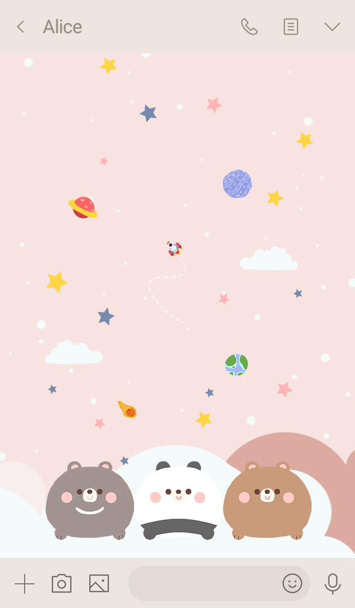 misty cat-Cute Bears Galaxy red rose