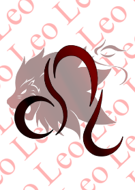 Twelve constellations -Leo3 Red-