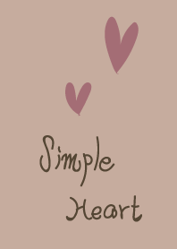 Simple dull pink beige heart